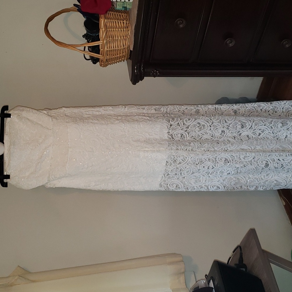 Ashley Stewart White Lace Jumpsuit